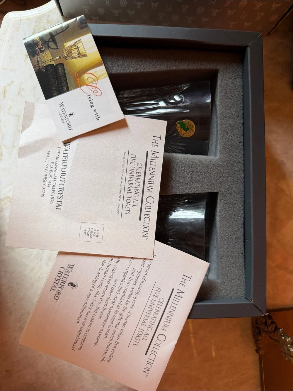 NIB Waterford The Millennium Collection Toasting Double Old Fashions